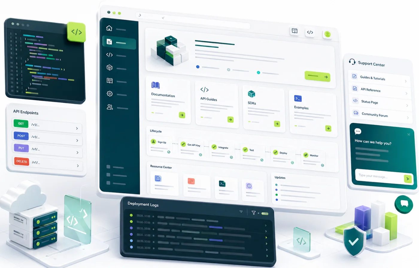 Developer Center dashboard preview